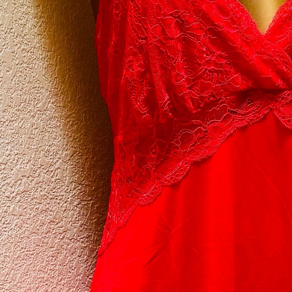 I.N.C. Lace long nightgown “L” Red Love MEW ! - Picture 11 of 13